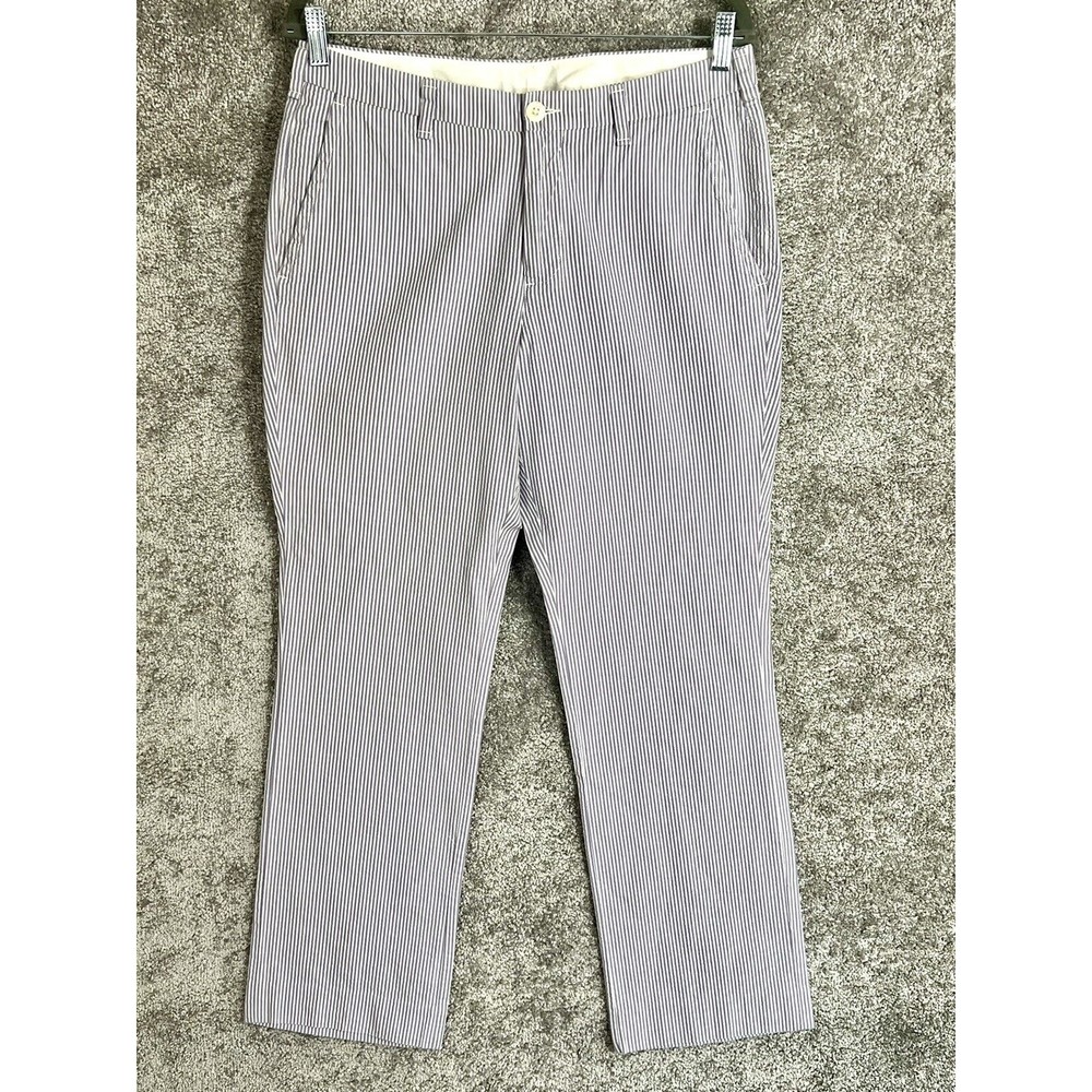 Bonobos Straight Fit Chino Pants Mens 31x34 Purple Striped Lightweight (EUC)